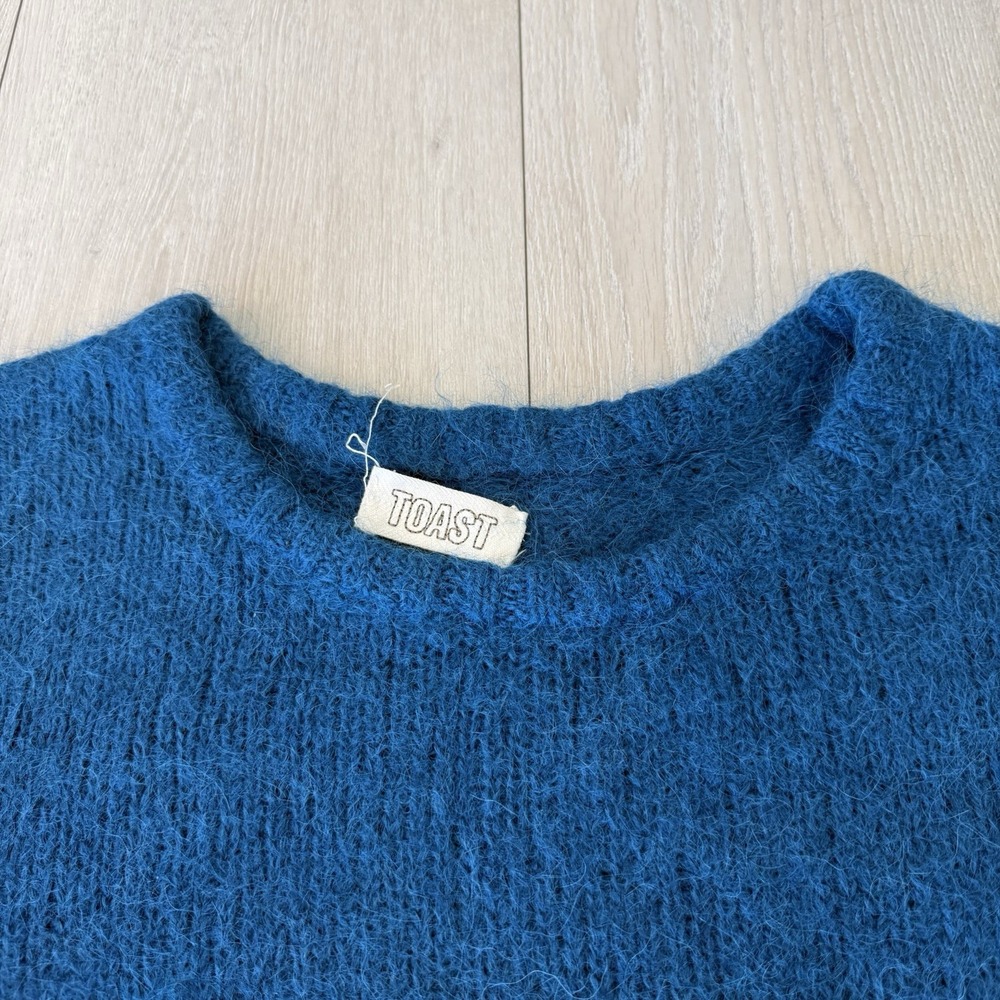 TOAST Alpaca Wool Sweater Blue Crewneck Soft Women's Size L Large Caeba